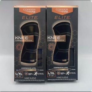 COPPER FIT elite knee compression sleeve (2 knee sleeves )
